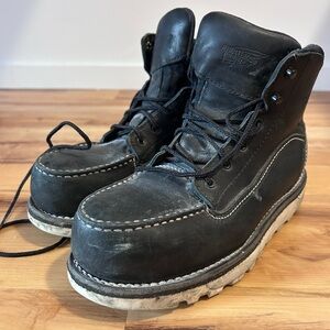 Red Wing Shoes Black Leather Work Boots